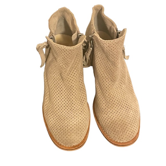 DOLCE VITA Suede Ankle Booties boots Zip Up Tan Size 7 - Picture 5 of 6